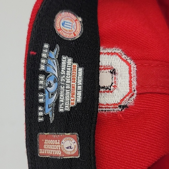 Ohio State University Ballcap Red w/ Gray, White & Black Embroidered Logo - Picture 9 of 9